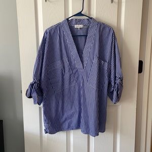 Calvin Klein blue striped top